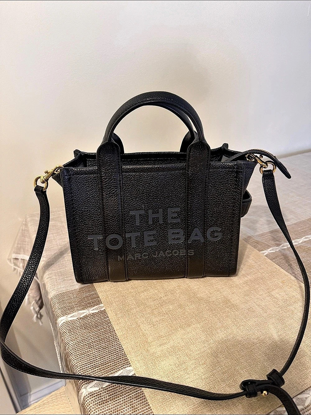 Marc Jacobs The Leather Small Tote Bag Black